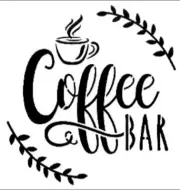 7x4 Inch Sturdy & Reusable Stencil Farmhouse Coffee Bar