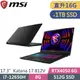 MSI微星 Katana 17 B12VEK-058TW-SP3 黑(i7-12650H/16G/512G+1TB SSD/RTX4050 6G/W11/17.3)特仕