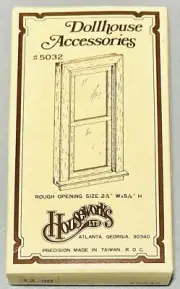 1978 Houseworks Dollhouse Accessories Miniature 1/12 Wood Window Frame #5032 New