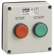 Clipsal STOP-START PUSH BUTTON CONTROL STATION 250VAC 10A Less Enclosure Grey