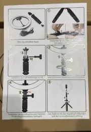 10" LED Ring Light with Tripod Stand & Phone Holder Dimmable Desk Makeup Kit