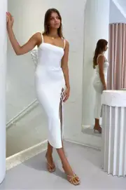 BNWT BEC & BRIDGE IVORY LOLA MIDI DRESS - SIZE 12 AU/8 US (RRP $280)