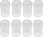 8 Pack Gutter Downspout Guards, 3.5 Inch Expandable Gutter Downspout Filter Strainer, Aluminium PVC Termination Drain Covers, Roof Pipes Leaf Guard, Drain Net Cover for Stops Blockage Leaves Debris