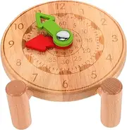 CIYODO 1Pc Wooden Clock Plaything for Cognition Education with Gorgeous Colors Easy to Observe and Install Safe for Early Learning Activities