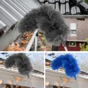 Gutter Cleaning Brush Telescope Rod Roofing Guard Cleaning Brush Sturdy∀