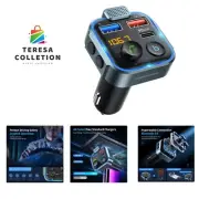 Rapid Bluetooth FM Transmitter - Bass - Hands-Free Calling - Quick Charge
