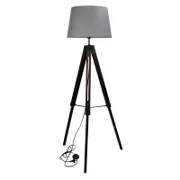 Oriel Lighting Trevi Complete Base & Shade Floor Lamp Grey