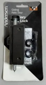 Andersen Auxiliary Foot Lock for Gliding Patio Door Series 200 & 400 Black NEW