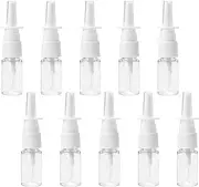10Pcs 30ml Refillable Nasal Spray Bottles,Clear, Portable for Perfume and Saline Water, Rhinitis Care, Essential Oils, Ideal for Home and Travel