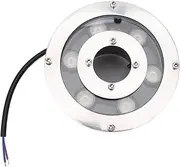 Topyond Pond Lights, Submersible LED Fountain Lights with Stainless Steel, High Brightness Underwater Spotlight for Pools Outdoor Water Fountains Landscape (White 6W)