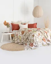 Kantha Quilt Indian Quilt Block Print Quilt Bedspread Bohemian Boho Cotton Throw Quilt Handmade Blanket Doona King Size 023