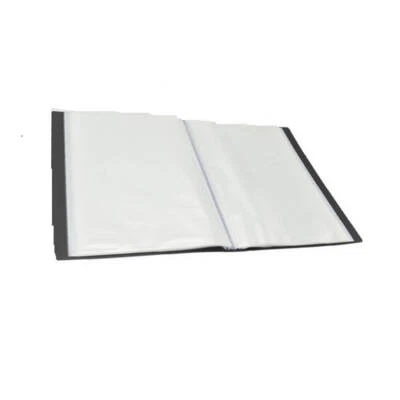 Bantex Display Book 40 Fixed Pocket Polypropylene Covers Black with Insert Spine
