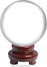 LONGWIN 120mm (4.7 inch) Large Crystal Divination Ball Photography Props Free Wooden Stand