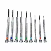 New 9 pcs Precision Watch Flat Blade Slotted Screwdriver Set Watchmakers Tools