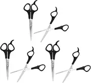 6pc Set Locking Handle Trimming Scissors Hair Tool Set Hairdressing Scissors for Home Barber