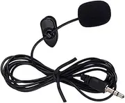 UPKOCH Mini Clip Microphone for Smartphone Tablet Computer Portable Plug Easy Plug and Play Hands Recording Black
