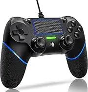 DIANVEN Wired Controller for PS4 Controller Wired for Sony Playstation 4/Pro/Slim and PC Windows 11/10/8/7 with Double Vibration and Motion Motors, Wired PC Controller for PS4 Remote