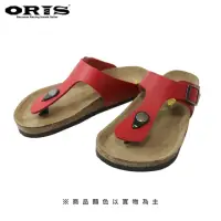在飛比找momo購物網優惠-【oris 帆船鞋】ORIS真皮夾腳舒活拖-紅/女款-SA1