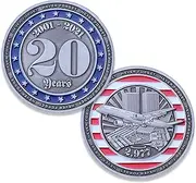 20 Years: Never Forget 9-11 Challenge Coin! 20 Years: Never Forget September 11th 2001. Limited Challenge Coin 2" Designed by Military Veterans