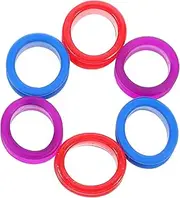 6-pack Soft Silicone Scissors Finger Rings Hairdressing Shear Thumb Inserts Non-slip Grooming Shear Protector Ring Set