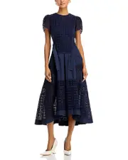 3.1 Phillip Lim Broderie Anglaise Grid Tulip Dress 2