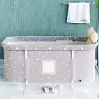 Folding Tub Bucket Kit Portable Lightweight Rugged Soaking Standing Bathtub