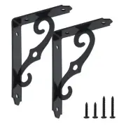 Decorative Shelf Brackets 5x3-1/2 in Wall Mounted Floating Shelf Bracket L He...