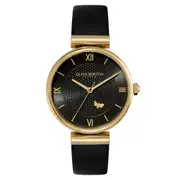 Olivia Burton Black Leather Women's Watch - 24000099