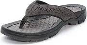 [WHITIN] Mens Arch Support Flip Flops Wide Toe Thong Sandal