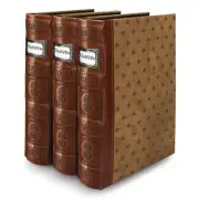 Bellagio-Italia Tuscany CD/DVD Storage Binder - Cognac Brown - Leather - 3 Pack