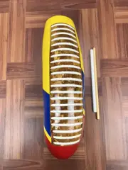 Pro Salsa Guiro Painted Flag Colors Of Colombia, Venezuela, Ecuador 14”-15”.