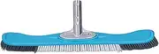 Curved Pool Cleaning Brush Head Plastic Nylon Bouncy Scrubber Brush for Swimming Pools Homes Hotels Bathroom Floors 52cm 48.5cm