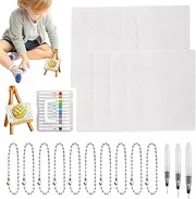 Puff Paint Kit - Puffy Foam Texture Painting Kit - Bubble 3D Canvas Sponge Drawing Paper Craft Art Supplies for Boys Kids School