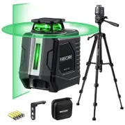 Firecore 360° Laser Level with Tripod, 100Ft Self Leveling Laser Level Gree
