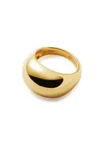 Missoma Dome 18kt Gold-plated Vermeil Ring Q (UK Q / US 8)