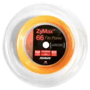 ASHAWAY ZYMAX 66 FIRE POWER 200M COIL BADMINTON RACKET STRING ORANGE COLOUR