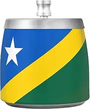 Solomon Islands Flag Cigar Ashtray with Lid for Smokers Cute Decor Ash Tray Cigarette Outdoor Smoking Cigars Accessories Unique Custom Gifts for Men