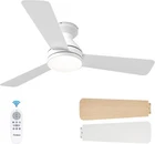 Amico Ceiling Fans with Lights, 42 inch Low Profile Ceiling Fan with Light and R