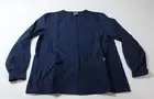 Cherokee Women's Snap Front Solid Scrub Jacket CG2 Navy Blue Size XS NWT