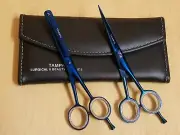 6 Inch Blue Professional Salon Barber Hair Cutting Japanese Scissor Thinner Kit