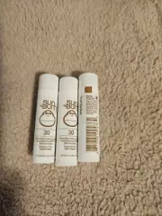 SEALED 3X Sun Bum SPF 30 Mineral Sunscreen Lip Balm Full Size 0.15oz EXP 1/2026