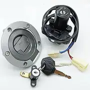 Ignition Key Switches for XVS1300CU XVS1300 for Custom 2014-2016/XVS1300A for V-Star 2007-2009/2011-2015 Ignition Switch Lock Gas Cap Set Lock Key Ignition Barrel Key Switch