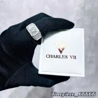 在飛比找蝦皮購物優惠-💎CHARLES VII-查爾七世⚜️奢華一克拉摩星真鑽男戒