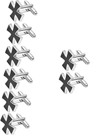 [BESPORTBLE] Cross Shape Cufflinks for Men and Women Elegant Shirt Cufflinks for Tuxedos Daily Wear Unique present Option for Birthdays Valentine and Christmas Sturdy and Stylish Design