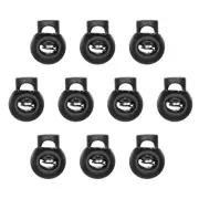 10 PCS Cord Locks Plastic Spring Cord Locks Single Hole Toggle Drawstring Cli...