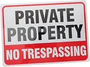 Private Property Caution Sign Reflective Aluminum Warning Board for Outdoor Use Do Not Enter Sign for and Property Security