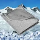 Cooling Blanket for Hot Sleepers 60x80 Soft Lightweight Breathable Grey