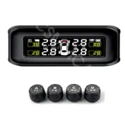 LCD Display Car TPMS Tire Temp Pressure Monitor System W/External Sensor Black (for: Volkswagen)