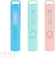 3 Pack Rechargeable Flashlights USB C Mini LED Flashlights, Camping Lantern Combo Flashlight, Ultralight Zoomable Flashlights, for Gift, Camping, Hiking, Night Reading etc (3 Pack)