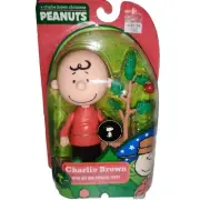 Peanuts Christmas Poseable Figure - Charlie Brown w/Hat & Pathetic Tree 60 Yr Ed